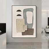 levne Zátiší-velké ručně malované šedá hnědá abstraktní olejomalba ručně vyráběné 3d špachtle nůž abstraktní olejomalba moderní kancelářské umění pro výzdobu stěn obývacího pokoje