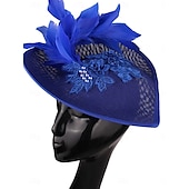 abordables Fascinators-Coiffe Tulle Mariage Élégant ancien Avec Plume Casque Couvre-chef