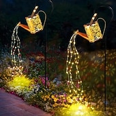olcso Tájvilágítás-1 db led kültéri napelemes lámpák fém üreges vetítés vizes palack áramlási fény udvari kert park pázsit ösvény díszlámpa