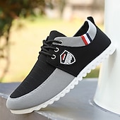 abordables Baskets-Baskets décontractées bicolores en nylon pour hommes avec design à lacets et emblème - des chaussures élégantes pour un usage quotidien