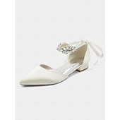baratos Formal-salto alto fino com renda de strass branco – elegantes sapatos de salto alto para casamento nupcial para mulheres
