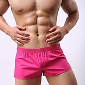 preiswerte Boxershorts für Herren-Herren 1 Stück Boxershorts Patchwork Polyester Atmungsaktiv Weich Bequem Einfach Mittlere Hüfthöhe Schwarz Weiß