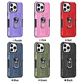 お買い得  iPhone用ケース-iPhone 16 Pro Maxプラス iPhone 15 Pro Maxプラス iPhone 14 13 12 11 Pro Maxプラス バックカバー リングホルダー 磁気 ショックプルーフ レトロ PC用の電話ケース