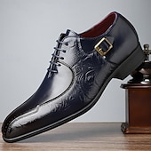 abordables Officiel-Richelieus de luxe pour hommes en similicuir poli beige avec motif floral en relief - parfaits pour les occasions formelles et les réunions d&#039;affaires