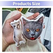 levne Personalizované dárky-Personalizovaný malý polštářek se zdjęníkem mazlíčka design polštáře na zakázku kulatý klíčenka pro milovníky zvířat dárek v podobě obličeje pro něj/ní/děti/starší