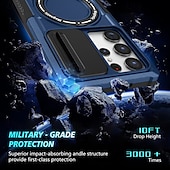 お買い得  サムスン用ケース-Samsung Galaxy S24 Ultra Plus S24 FE S23 Ultra Plus S22 Plus Ultra用電話ケーススタンドホルダー付きマグネットサポートワイヤレス充電レトロPC