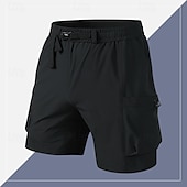 economico Classico-Per uomo Pantaloncini cargo Shorts Pantaloncini Estivi Coulisse Elastico in vita Multi-tasche Semplice Comodità Indossabile Lunghezza al ginocchio All&#039;aperto Sport Quotidiano Moda Casual Nero Viola