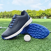 preiswerte Herren Golfschuhe-Herren Performance Golf Sneaker in Weiß mit roten Schnürsenkeln, atmungsaktive Mikrofaser, ideal für Amateurgolfer