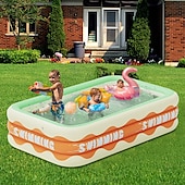 billiga Pooler, Bubbelbad &amp; Förnödenheter-uppblåsbara pooler i full storlek, bärbar uppblåsbar pool, uppblåsbar pool, hopfällbara uppblåsbara pooler, perfekta vattenaktiviteter för inomhus och utomhus sommarsäsong