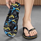 cheap Vacation Sandals-Men&#039;s Camouflage Flip-Flops with Durable Rubber Sole - Perfect for Outdoor and Beach Activities
