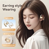 abordables Casques téléphoniques et professionnels-Casque de traduction IA - traduction sans fil en temps réel en 144 langues, suppression active du bruit, commandes tactiles, microphone à condensateur, chargement de type C pour les voyages d&#039;affaires