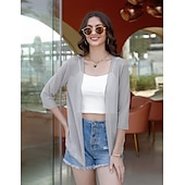 voordelige moeders wikkels-Damesomslag Elegant 3/4 mouw Chiffon Bruiloftsomslagen Met Pure Kleur Voor Feest Lente zomer