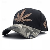 preiswerte Baseballkappe für Herren-Herren Baseballkappe Sonnenhut Trucker-Kappe Schwarzgrau Schwarz Grün 100% Polyester Bestickt Mode Lässig Täglich Festival Botanisch Palmblatt Verstellbar Sonnenschutz Atmungsaktiv