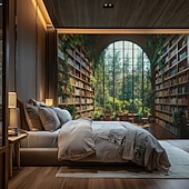 abordables paisaje tapiz-Tapestry colgante de paisaje estanterías de bosque arte mural decoración gran tapiz fondo fotográfico manta cortina decoración para el hogar dormitorio sala de estar