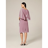 economico Abiti da festa-Per donna Taglie Forti Abito Midi Set di vestiti Abito a trapezio Elegante Ospite di nozze Cocktail party Vestibilità regolare Semplice Senza Maniche Scollo a Barca Rosa polverosa Estate