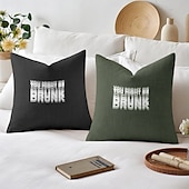 お買い得  「Quotes&amp;Saying Style」-面白い名言装飾クッションカバー 1枚 ソフトスクエアソファクッションケース ピローケース 寝室 リビングルーム ソファ 椅子用