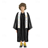 economico Decorazione di Laurea-stola unisex per laurea per bambini, fascia semplice per laurea, stola d&#039;onore per studenti, fascia per cerimonia di laurea per bambini, stola floreale in raso per scuola materna e asilo