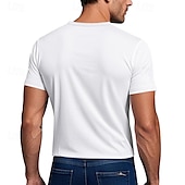 economico Magliette casual da uomo-Per uomo Maglietta Camicia a Maniche Corte Manica Corta Girocollo Primavera &amp; Autunno Colore Solido / Tinta Unita Moda Designer Asciugatura Rapida Vacanza Streetwear Uscire Nero Bianco Rosso