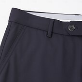 cheap Men&#039;s Elite Pants-Men&#039;s Dress Pants Solid Color Wearable Full Length Formal Wedding Party Elegant Fashion Light Khaki Navy Blue Micro-elastic