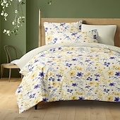 economico 100% cotone-Copertura per piumone floreale set di biancheria da letto singolo copripiumino morbido e leggero con 2 federe per estate e primavera