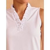 cheap Polos &amp; Quarterzips-Women&#039;s Golf Polo Shirt Baby blue Lake blue Black Sleeveless Top Ladies Golf Attire Clothes Outfits Wear Apparel