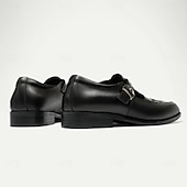 cheap Premium Leather Sandals-Men&#039;s Chic White Leather Monk Strap Shoes - Stylish Choice for Summer Weddings and Formal Events