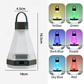 baratos Luzes e lanternas de acampamento-Luzes LED externas lanternas de acampamento com 6 modos de luz tipo C lâmpada de mão à prova d&#039;água para acampamento caminhadas quedas de energia 1 unidade (preto/verde)