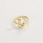economico I regali-anello con lettera personalizzata, regalo per la mamma, anello con alfabeto regolabile placcato oro 18k, finitura liscia, anello iniziale a fascia aperta, gioielli eleganti per le donne