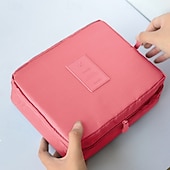 お買い得  荷物と旅行の保管-旅行用メイクアップバッグ、大容量トイレタリーバッグ、化粧品や必需品を収納できるポータブル多機能スクエア収納ポーチ