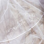 cheap Wedding Decorations-Bride to Be Veil, Double Layer Bachelorette Party Veil with Embroidered Lettering, Wedding Bridal Shower Engagement Accessories, White Tulle Hen Party Headpiece