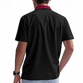 voordelige Klassieke polo voor heren-Voor heren Polo met kwartrits Golfshirt Dagelijks Feestdagen Kwart ritssluiting Korte mouw Modieus Basic Kleurenblok Lapwerk Zomer Lente Normale pasvorm Licht Blauw Zwart Wit Wijn Marineblauw Oranje