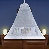 preiswerte Betthimmel &amp; Vorhänge-Bett-Baldachin Baumwolle Loft solid Kinder zusammenklappbare runde Hoop durchsichtige Moskito-Netz Mädchen Bett-Baldachin