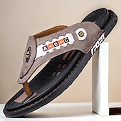 preiswerte Urlaubsandalen-Sportliche Flip-Flops aus Kunstleder für Herren mit sportlichem Logodetail – strapazierfähiges, lässiges Sommerschuhwerk für aktives Tragen