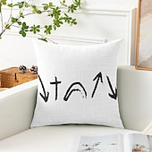 billige Ferieputetrekk-Påsk Jesus Dekorative Kasteputer Deksel 1PC Myk Firkantet Sofapute Trekk Putevar Soverom Stue Sofa Stol Svart Blå