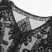 cheap Shawls &amp; Wraps-Retro Vintage Roaring 20s 1920s Scarf Wrap Shawls The Great Gatsby Flapper Girl Sequins Tassel Fringe Fancy Dress Women&#039;s Carnival Wedding Evening Party Masquerade Adults&#039; Shawl