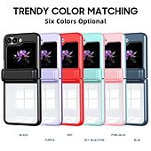 Недорогие Чехлы для Samsung-телефон Кейс для Назначение SSamsung Galaxy Z-флип 6 Z Flip 5 Кейс на заднюю панель Защита от удара Ретро ТПУ ПК