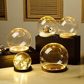 Недорогие Декоративные огни-Круглый Без шнура Переключение режимов Простой Аккумуляторы AAA 1шт