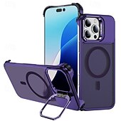 economico Cover per iPhone-telefono Custodia Per iPhone 16 Pro Max Plus iPhone 15 Pro Max Plus iPhone 14 13 12 Pro Max Plus Copertura Posteriore con Supporto Magnetico Supporta la Ricarica Wireless Retrò Metallo