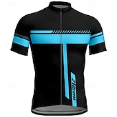 voordelige Heren shirts-Voor heren Wielrenshirt Korte mouw Fietsen T-shirt Shirt met 3 achterzakken Bergracen Ademend Sneldrogend Anatomisch ontwerp Lampenkatoen Geel Rood Blauw Sport Kleding