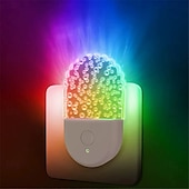preiswerte Plug-in-Nachtlicht-Acrylförmiges LED-Nachtlicht, Dekoration für Wohnzimmer und Schlafzimmer, Licht mit Farbverlauf, Licht, Augenschutz ohne Flimmern, UK-US-EU-Netzstecker, 1 Stück