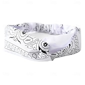economico Abbigliamento da casa-Fasce per testa bohemien elastiche con motivo paisley fasce per capelli in poliestere traspirante per danza hip hop e sport fasce rinfrescanti per sport abbigliamento casual tessuto assorbente