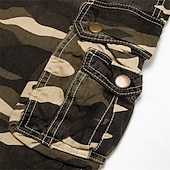 abordables Exterior-Hombre Pantalón Corto Cargo Shorts para senderismo Bolsillo Multi bolsillo Color Camuflaje Comodidad Transpirable Corto Casual chino Camuflaje rojo Camuflaje Azul Rígido