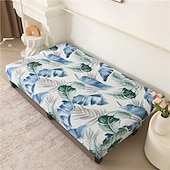 billiga Futon soffa-jacquardtyg armlös bäddsoffa överdrag soffa nyår dekor överdrag stretchskydd elastiskt bänkskydd