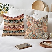 billiga boho stil-Mandala bohemisk dekorativ kuddöverdrag 1 styck mjukt fyrkantigt soffkuddcase kuddfodral för sovrum vardagsrum soffa stol