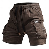 cheap Classic-Men&#039;s Cargo Shorts Outdoor Shorts Camping Shorts Camo Shorts Hiking Shorts Elastic Waist Multi Pocket Straight Leg Camouflage Moisture Wicking Wearable Knee Length Outdoor Casual Daily Fashion