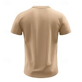 abordables Camiseta informal tipo henley-Hombre Camiseta con botones Camiseta Henley Shirt Tee Manga Corta Henley Verano Primavera Plano Moda Design Básico Jacquard Vacaciones Calle Noche Negro Blanco Rojo Camiseta superior para hombre