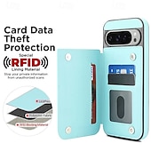 abordables Otras carcasas-teléfono Funda Para Google Píxel 9 Pro Pixel 9 Pro XL Pixel 8 Pro Pixel 8 Funda Trasera con Soporte Ranura para tarjetas Antigolpes Retro TPU Cuero de PU