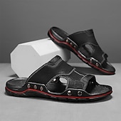 abordables Sandalias casuales-Sandalias de exterior sin cordones para hombre con diseño ergonómico: ideales para playa, deportes al aire libre y uso informal.