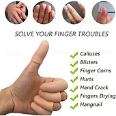 abordables Soins Personnels &amp; Santé-Lot de 10/20 protège-doigts en gel, protège-doigts en silicone, idéal pour soulager les douleurs du doigt, l'arthrite, les craquelures et autres douleurs des doigts