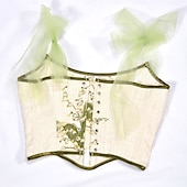 olcso Fűzők-Retró Középkori Reneszánsz Fűző Prsluk Bustier Hímzett Női Kelta Fantasy Mindszentek napja Farsang Álarcos mulatság Parti Alkalmi / Napi LARP Felnőttek Fűző